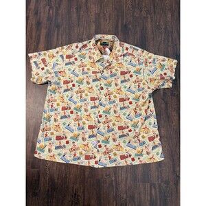 Moon Dog Shirt Co Men’s Shirt Sz 3XL Handmade Route 66 Print Short Sleeve Austin